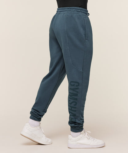 Gymshark Power Wordmark Joggers Gs Stealth Blue