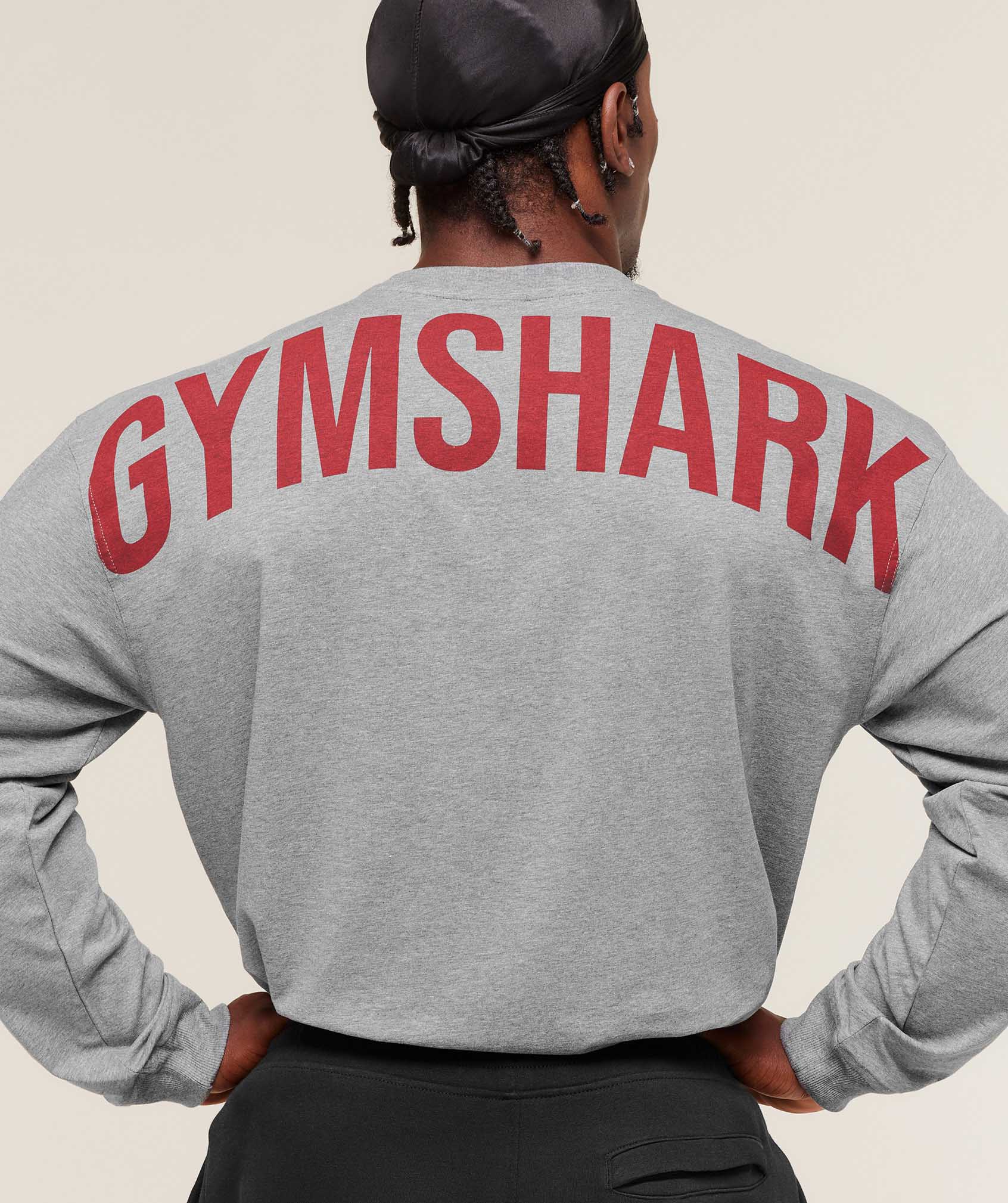 Gymshark Power Long Sleeve T-Shirt Charcoal Core Marl