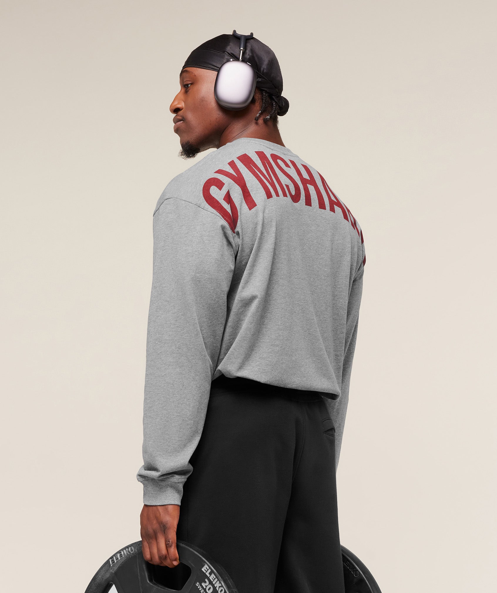 Gymshark Power Long Sleeve T-Shirt Charcoal Core Marl