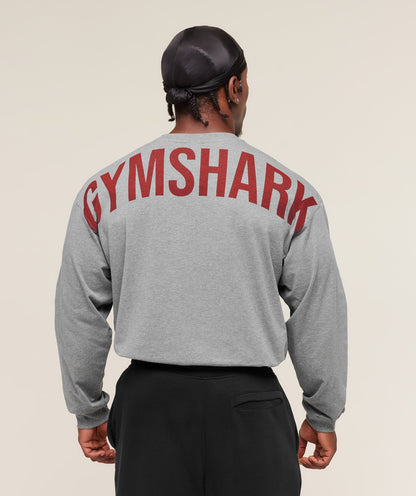 Gymshark Power Long Sleeve T-Shirt Charcoal Core Marl