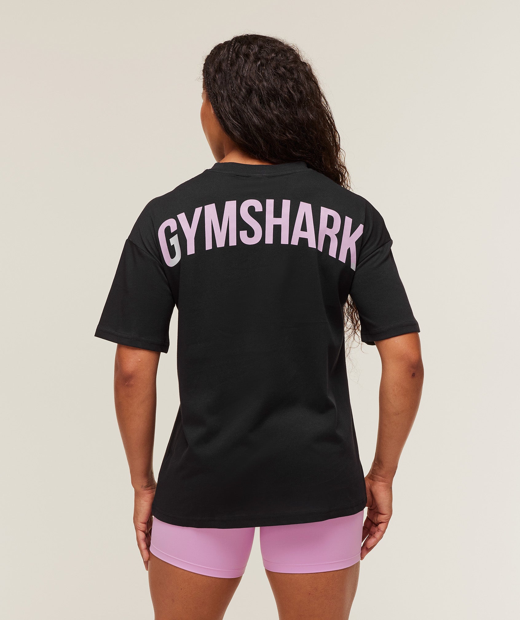 Women's Gymshark Power Oversized T-Shirt Black