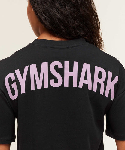 Women's Gymshark Power Oversized T-Shirt Black