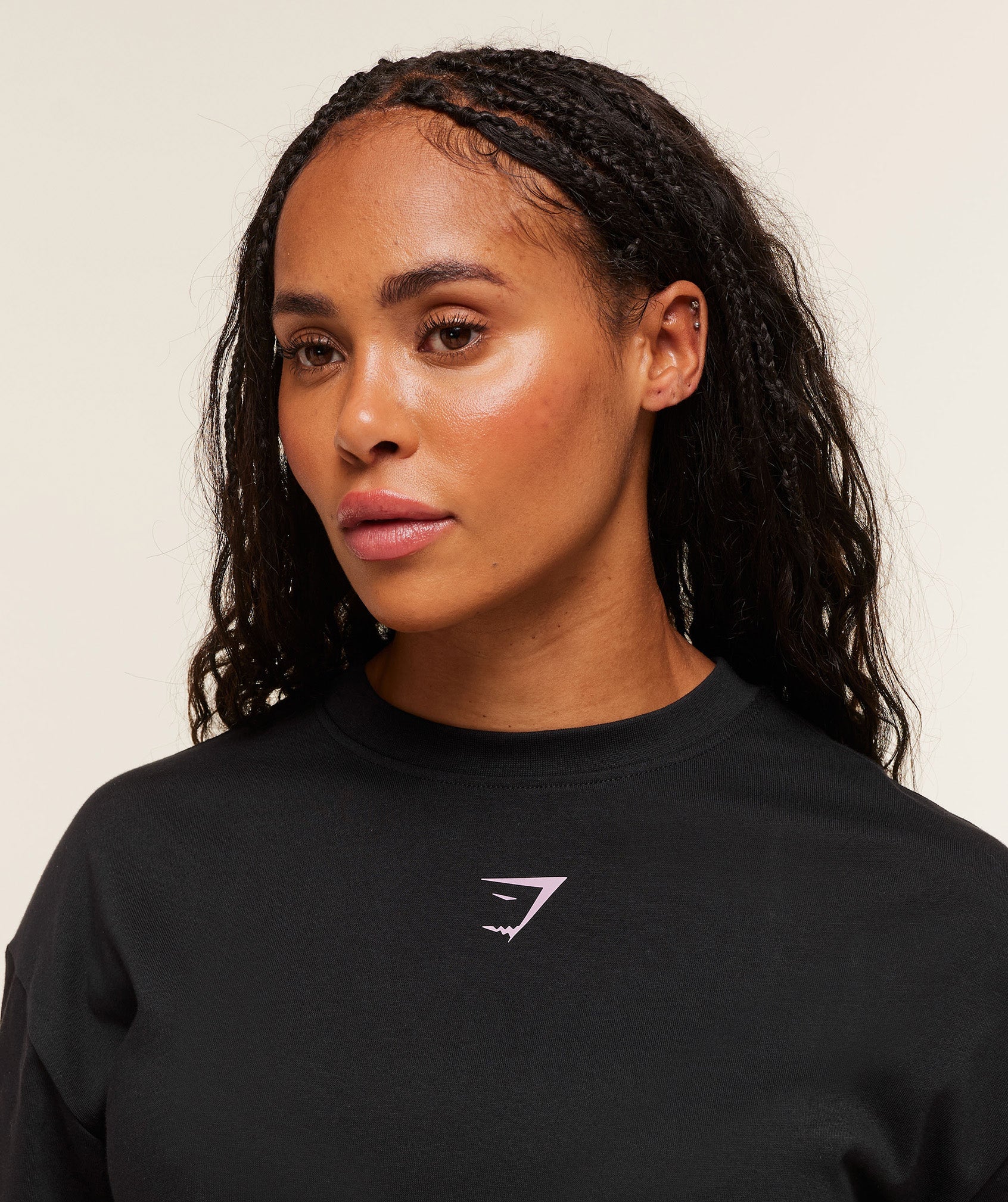 Women's Gymshark Power Oversized T-Shirt Black