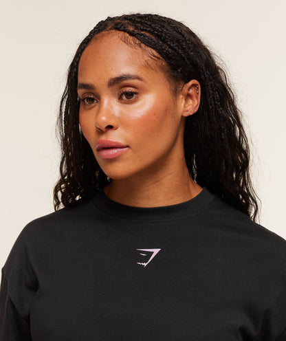 Women's Gymshark Power Oversized T-Shirt Black