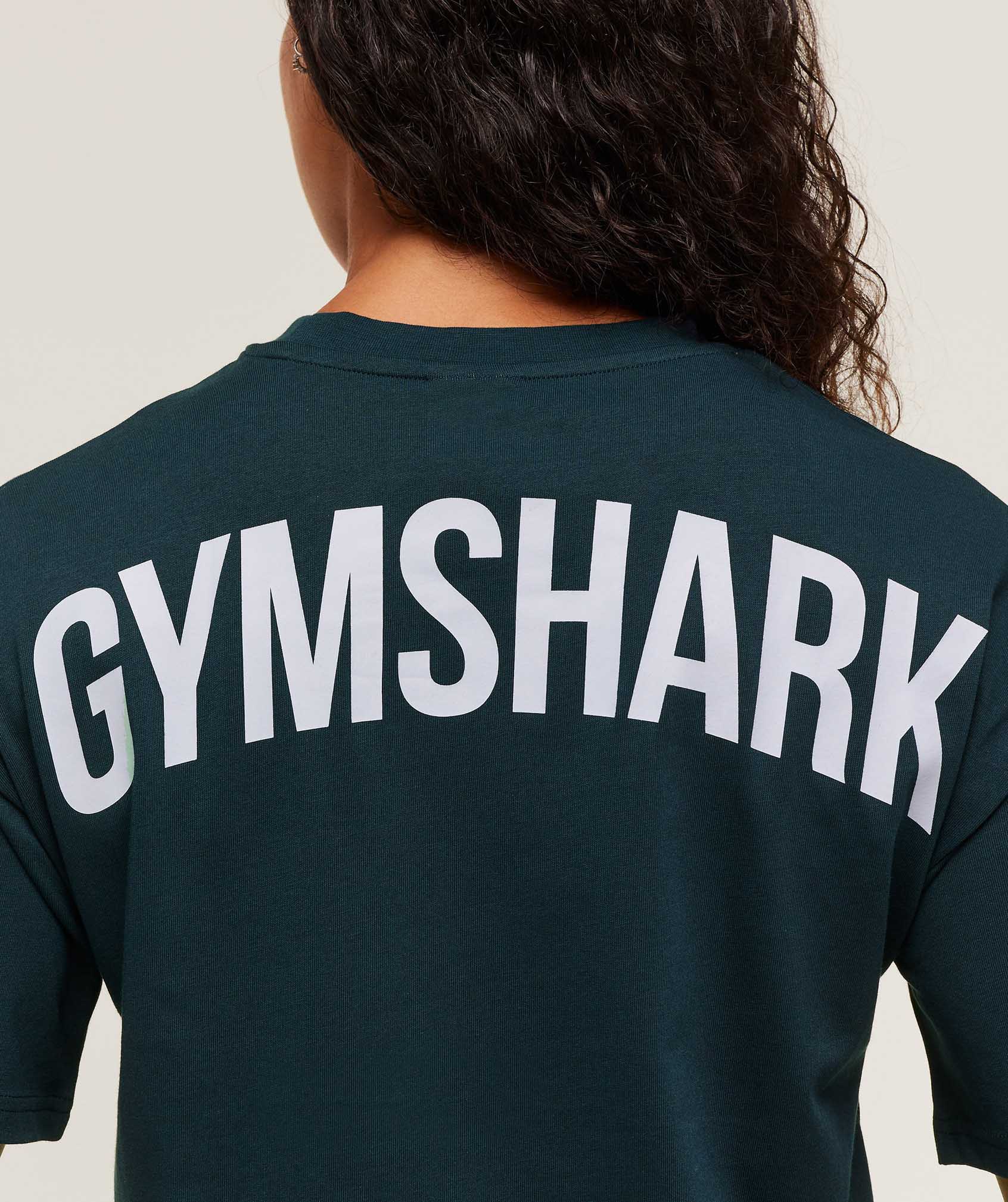 Women's Gymshark Power Oversized T-Shirt Deep Petrol Blue