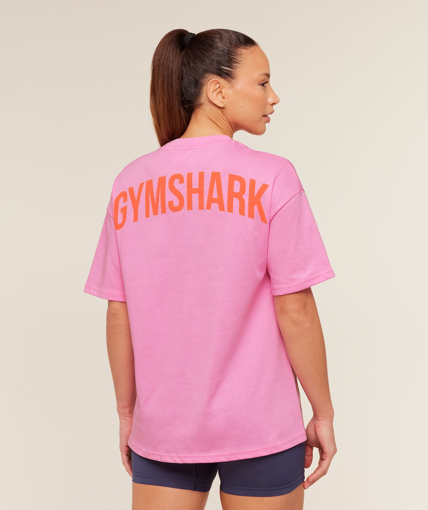 Women's Gymshark Power Oversized T-Shirt Focus Pink