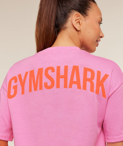 Women's Gymshark Power Oversized T-Shirt Focus Pink