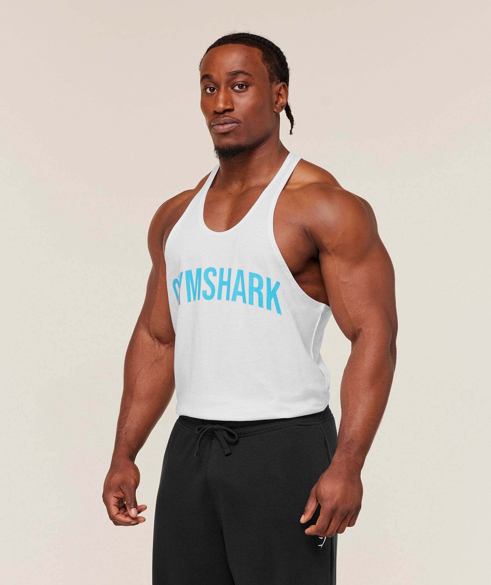 Gymshark Power Stringer Gs White