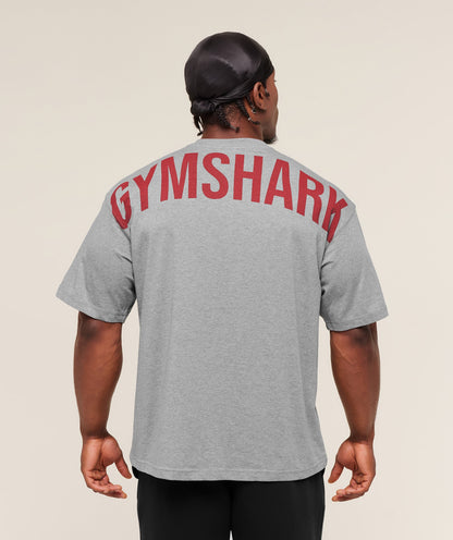 Gymshark Power T-Shirt Charcoal Core Marl