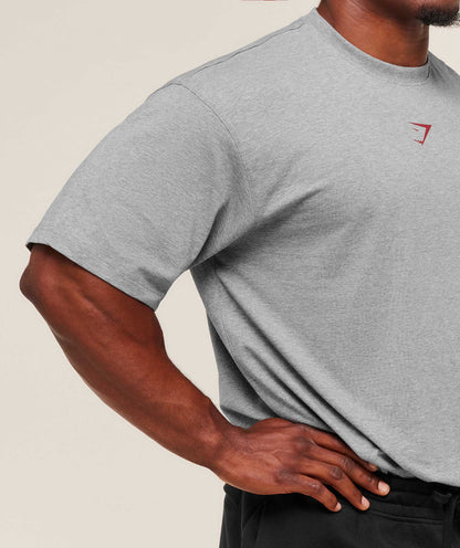 Gymshark Power T-Shirt Charcoal Core Marl