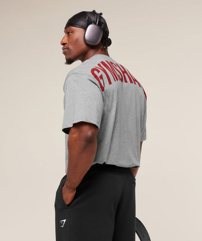 Gymshark Power T-Shirt Charcoal Core Marl