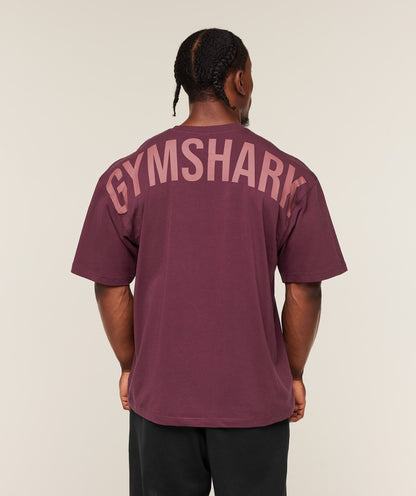 Gymshark Power T-Shirt Gs Impact Burgundy