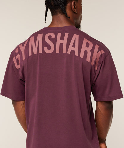 Gymshark Power T-Shirt Gs Impact Burgundy