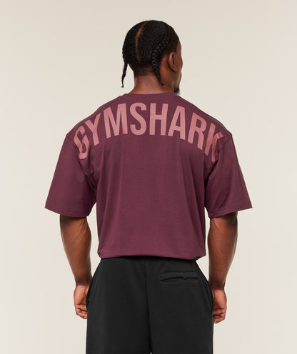 Gymshark Power T-Shirt Gs Impact Burgundy