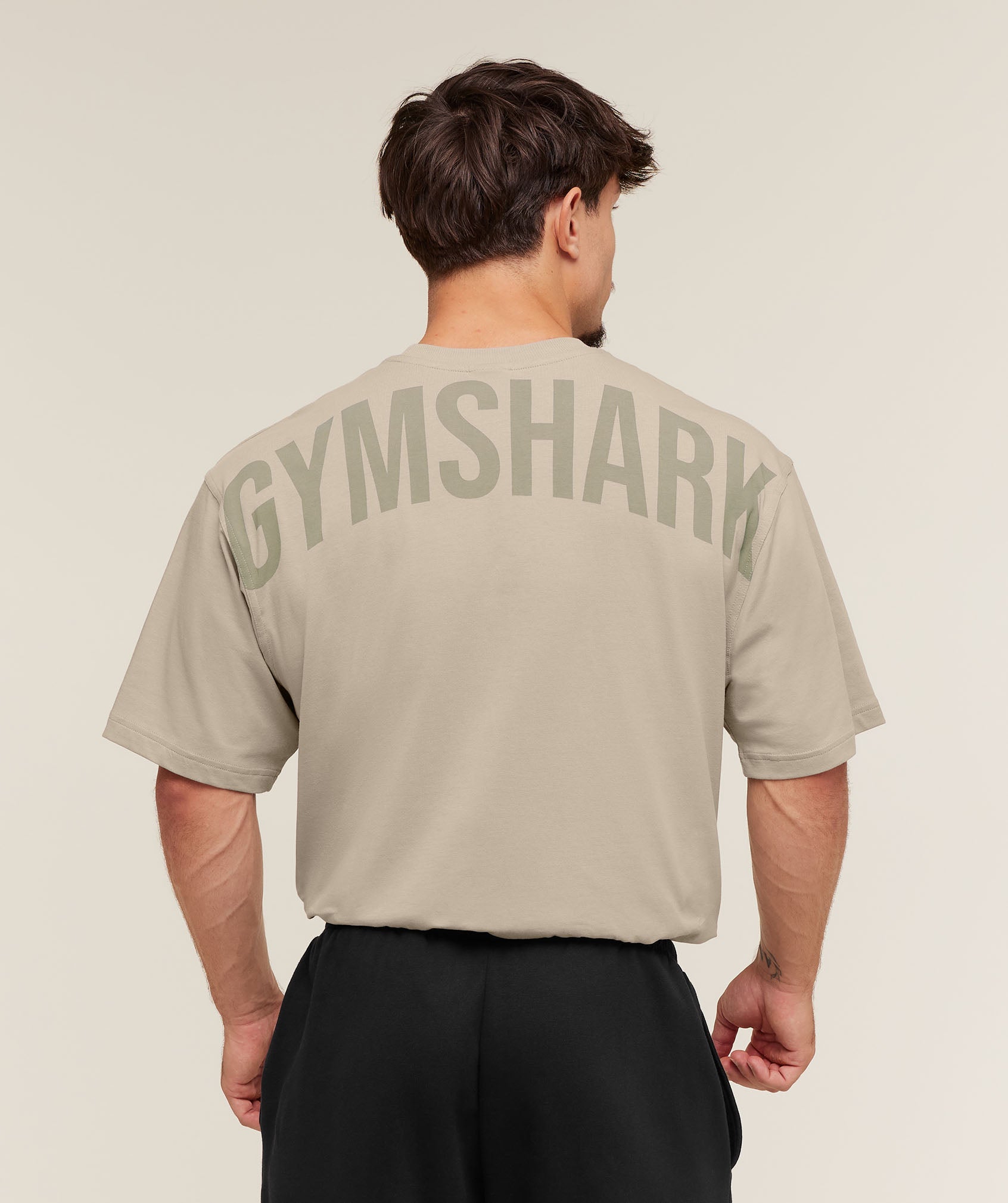 Gymshark Power T-Shirt Mushroom Grey
