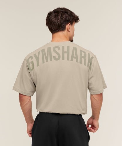 Gymshark Power T-Shirt Mushroom Grey