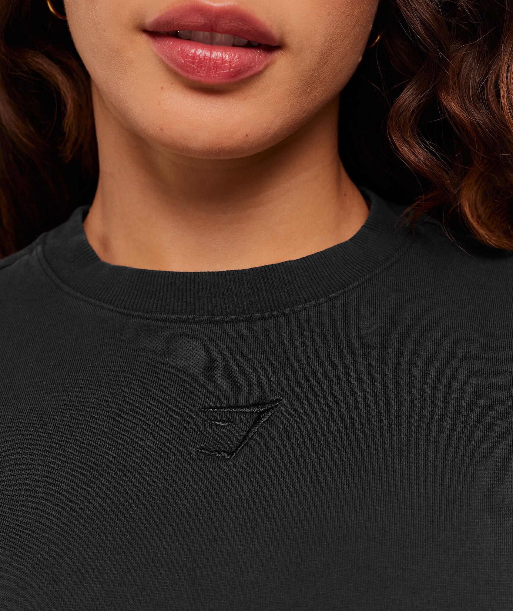 Women's Gymshark Power Washed Long Sleeve Top Black