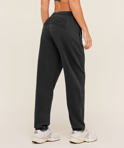 Women's Gymshark Power Washed Cuff Joggers Black