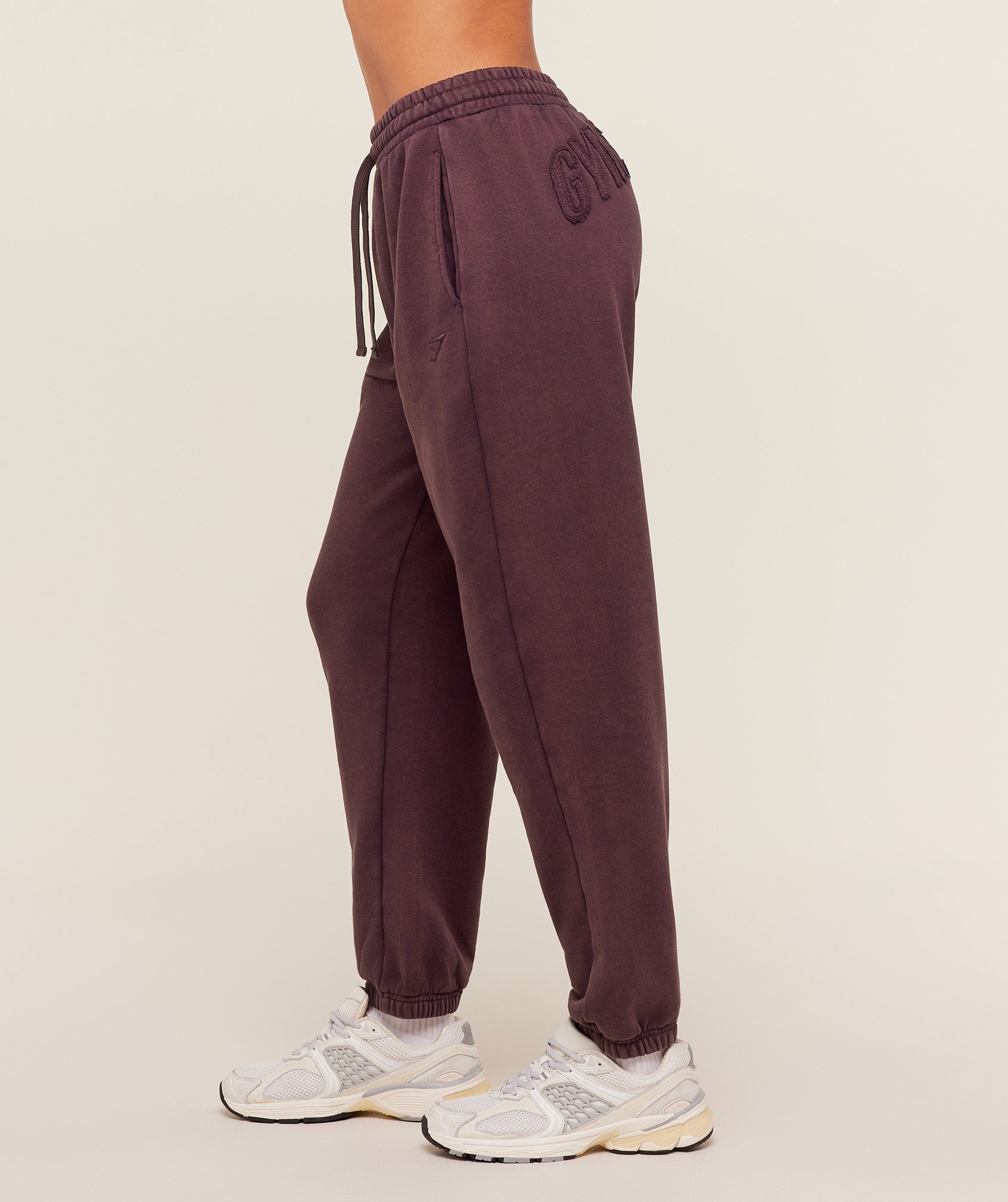 Women's Gymshark Power Washed Cuff Joggers Cherry Purple