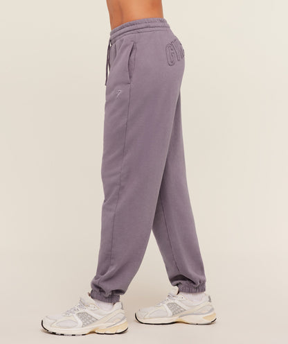 Women's Gymshark Power Washed Cuff Joggers Dusk Purple
