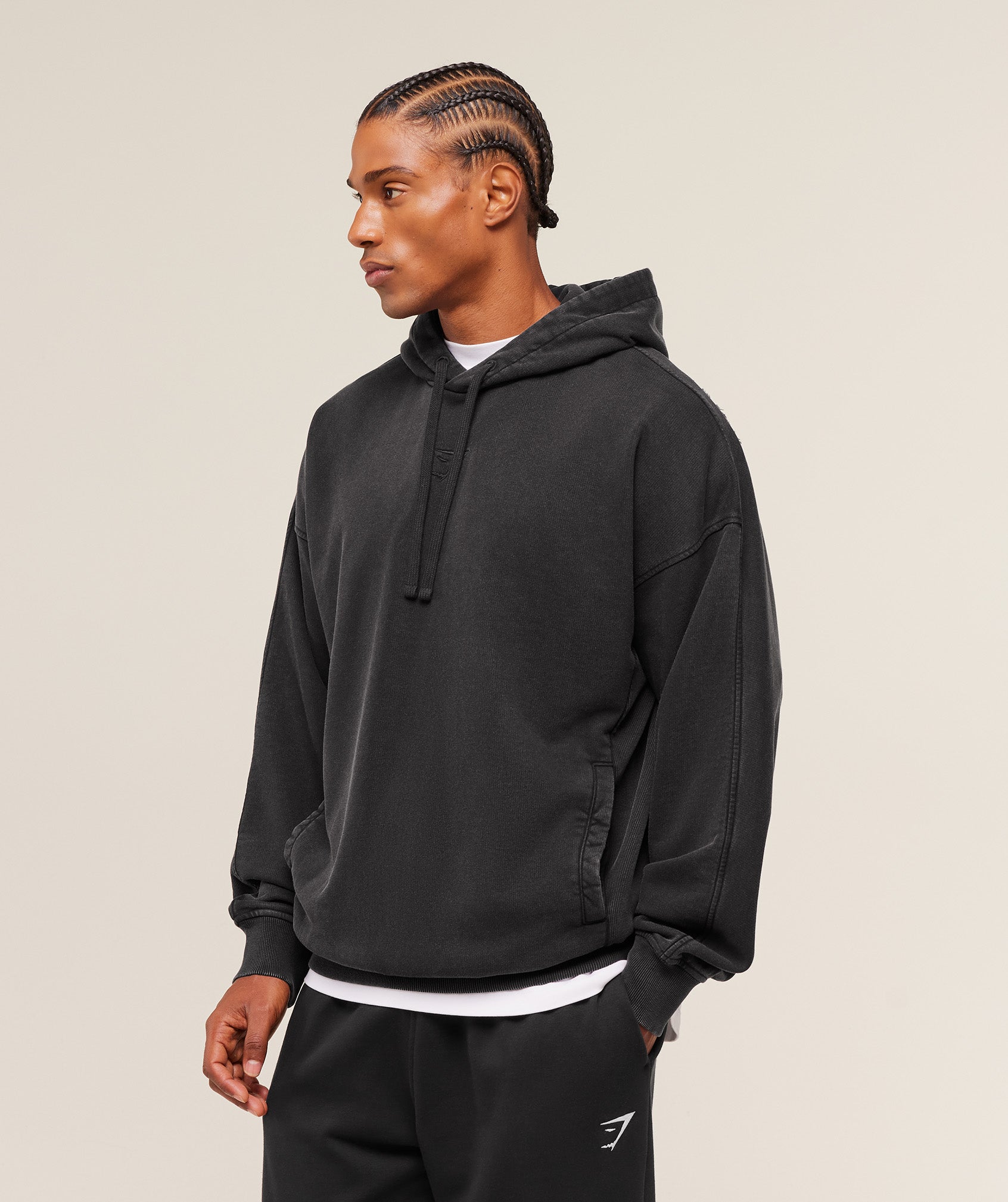 Gymshark Power Washed Hoodie Gs Black