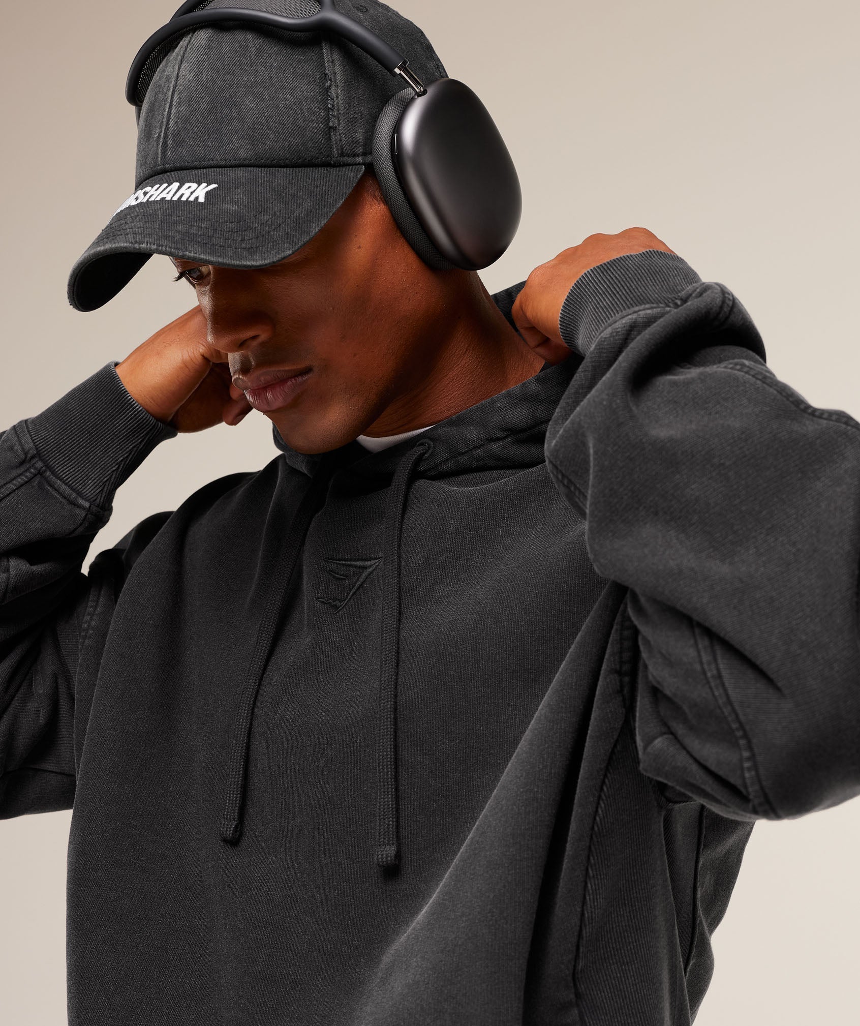 Gymshark Power Washed Hoodie Gs Black