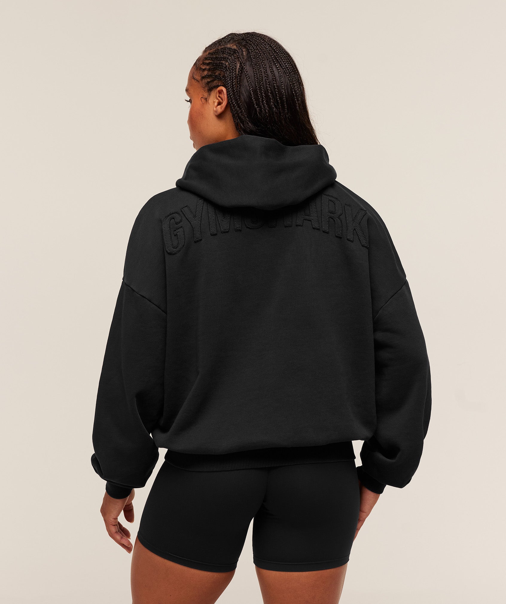 Women's Gymshark Power Washed Oversized Hoodie Black