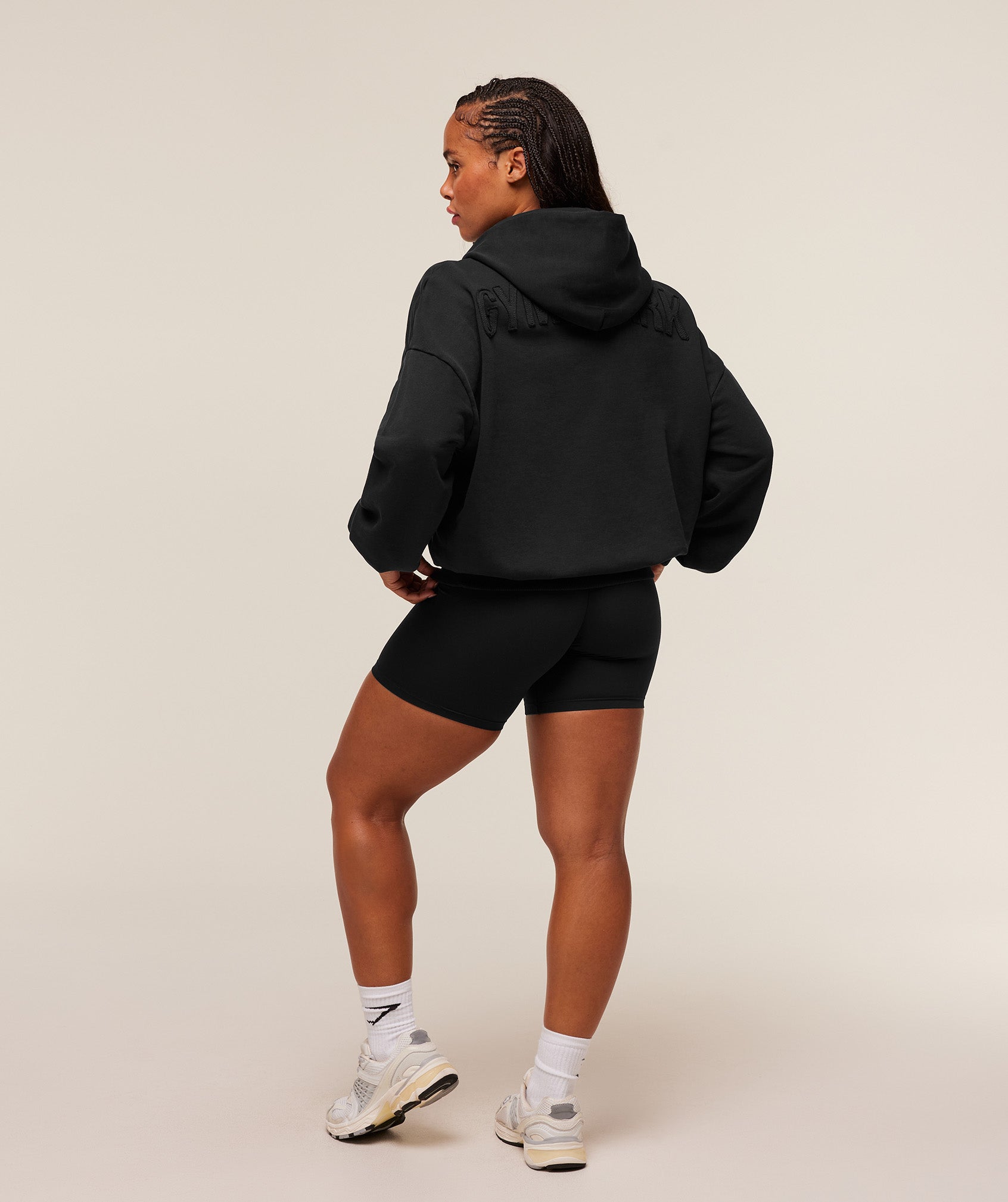 Women's Gymshark Power Washed Oversized Hoodie Black
