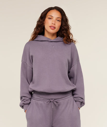 Women's Gymshark Power Washed Oversized Hoodie Dusk Purple