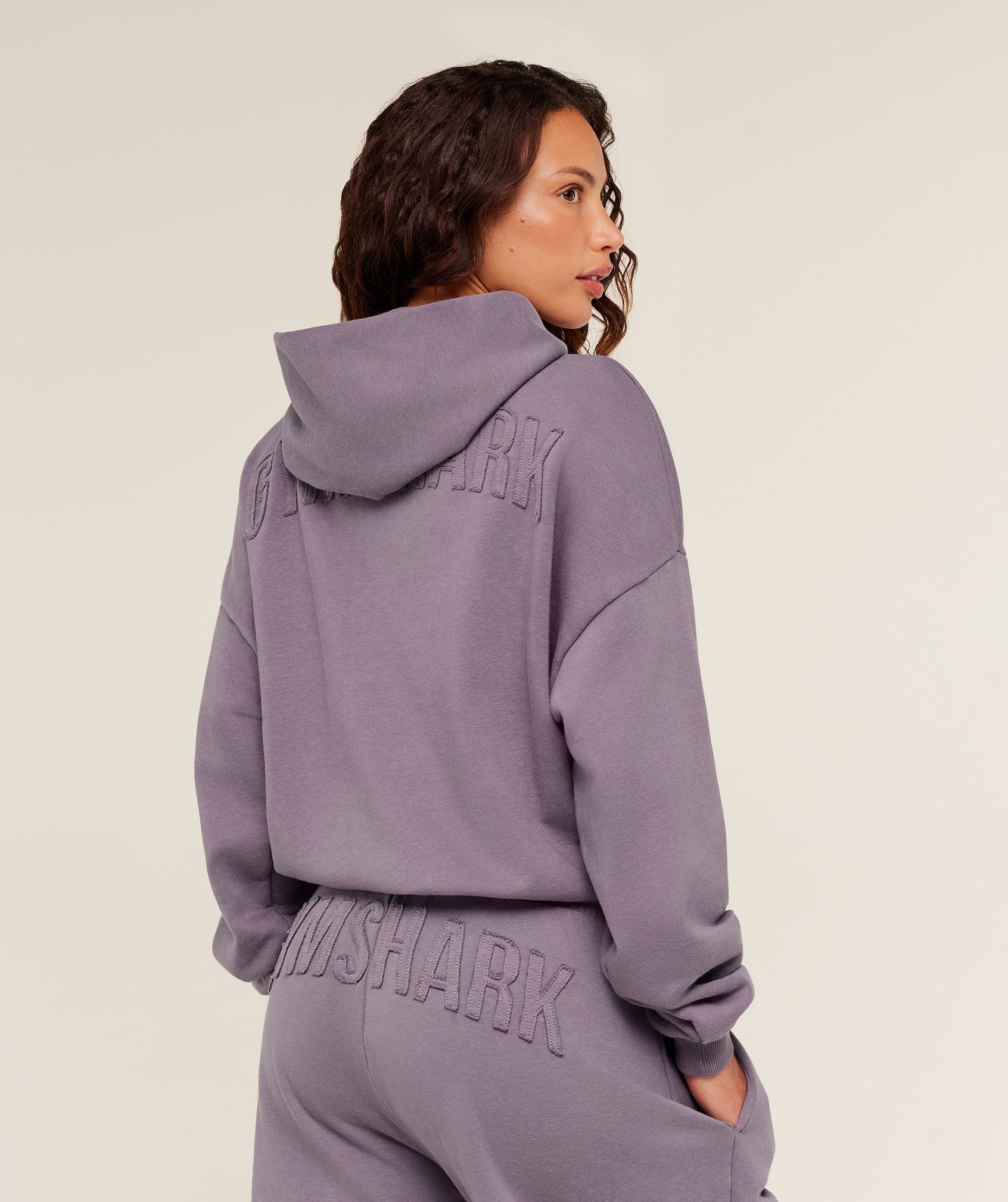 Women's Gymshark Power Washed Oversized Hoodie Dusk Purple