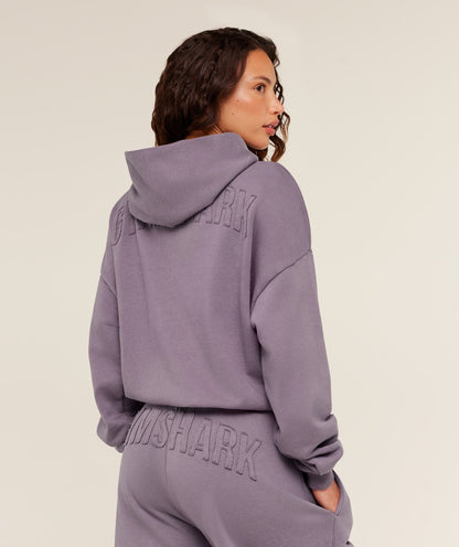 Women's Gymshark Power Washed Oversized Hoodie Dusk Purple