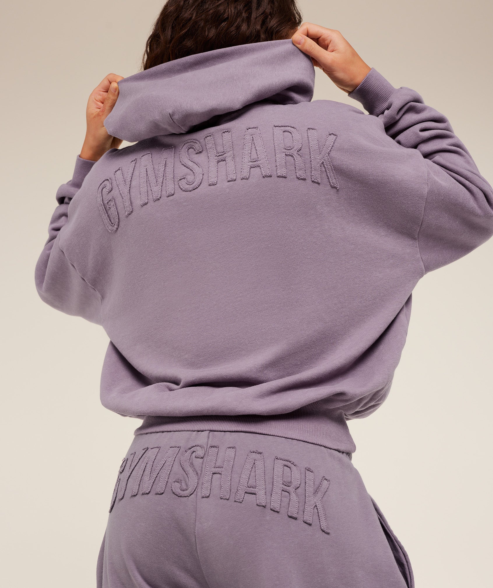 Women's Gymshark Power Washed Oversized Hoodie Dusk Purple
