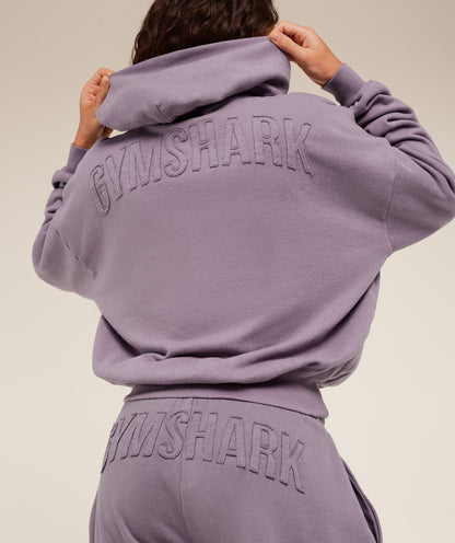 Women's Gymshark Power Washed Oversized Hoodie Dusk Purple