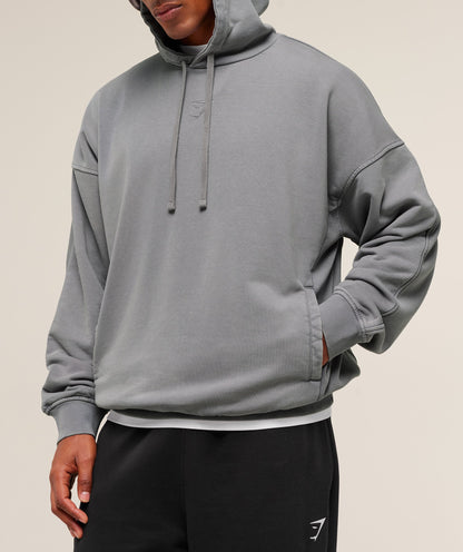 Gymshark Power Washed Hoodie Gs Medium Grey