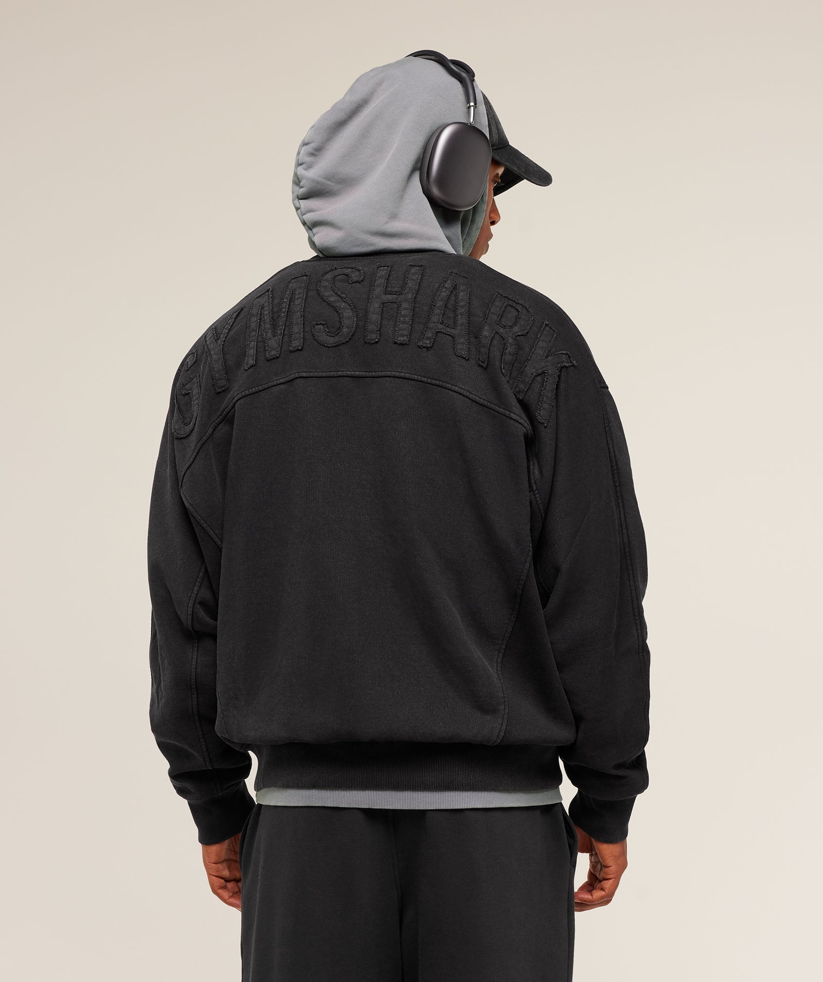 Gymshark Power Washed Jersey Track Jacket Gs Black