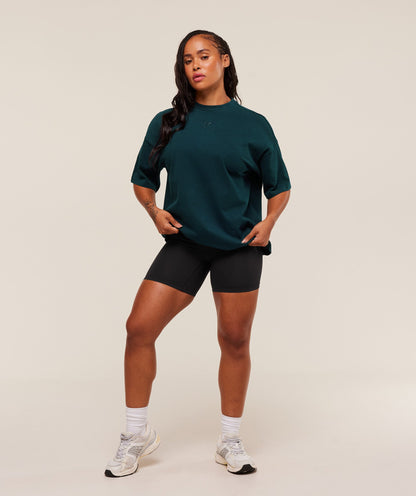 Women's Gymshark Power Washed Oversized T-Shirt Deep Petrol Blue