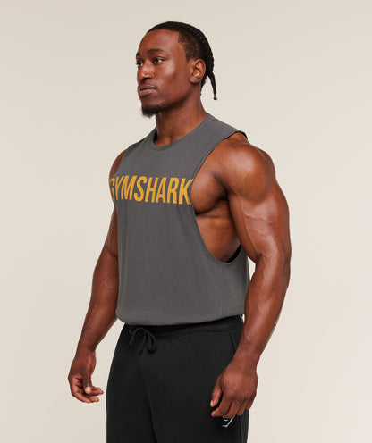 Gymshark Prime Drop Arm Tank Onyx Grey