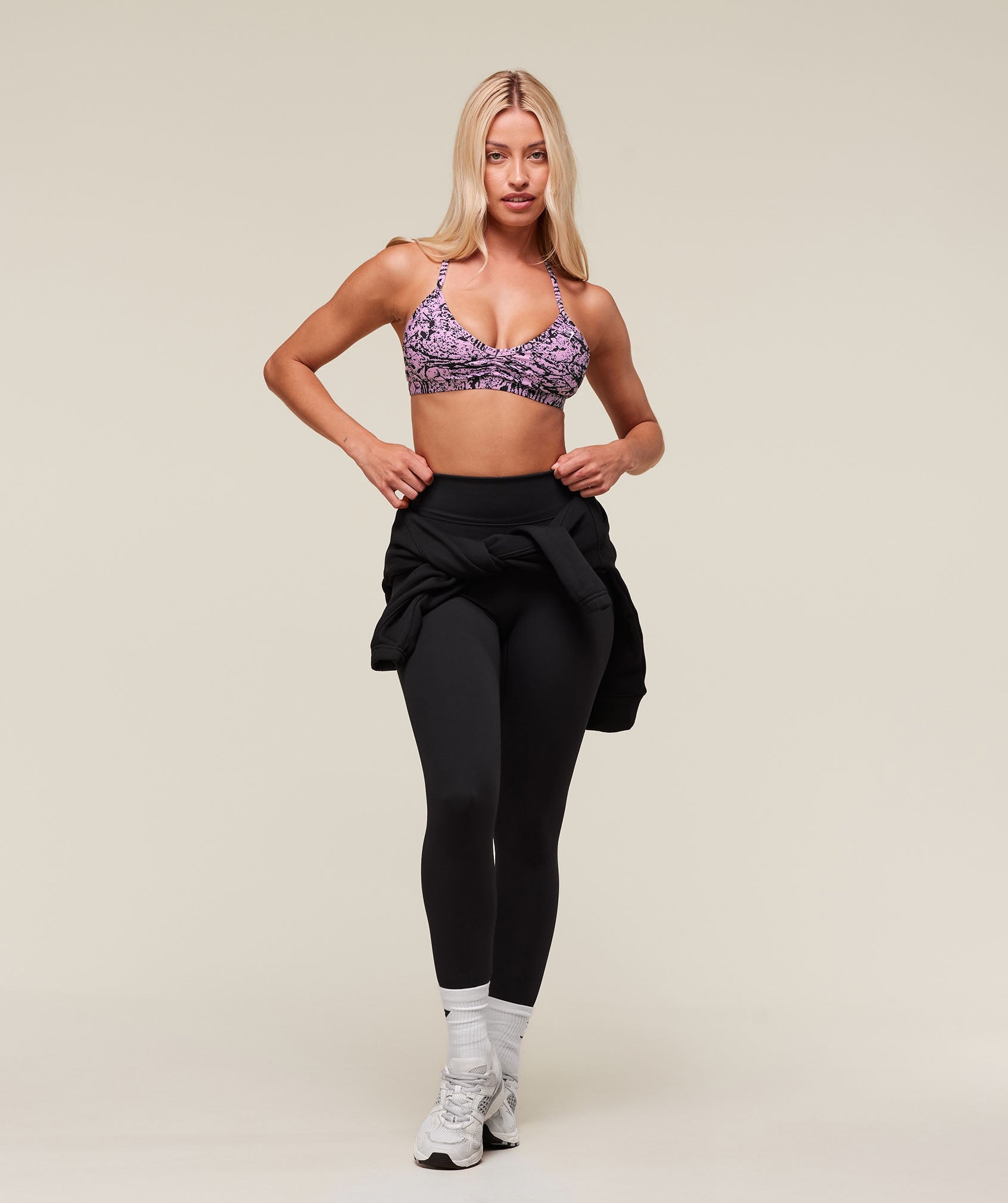 Women's Gymshark Printed Minimal Sports Bra Sour Pink