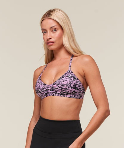 Women's Gymshark Printed Minimal Sports Bra Sour Pink
