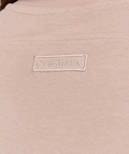 Women's Gymshark Pump Cover Structured Fleece Top Gs Dusk Pink