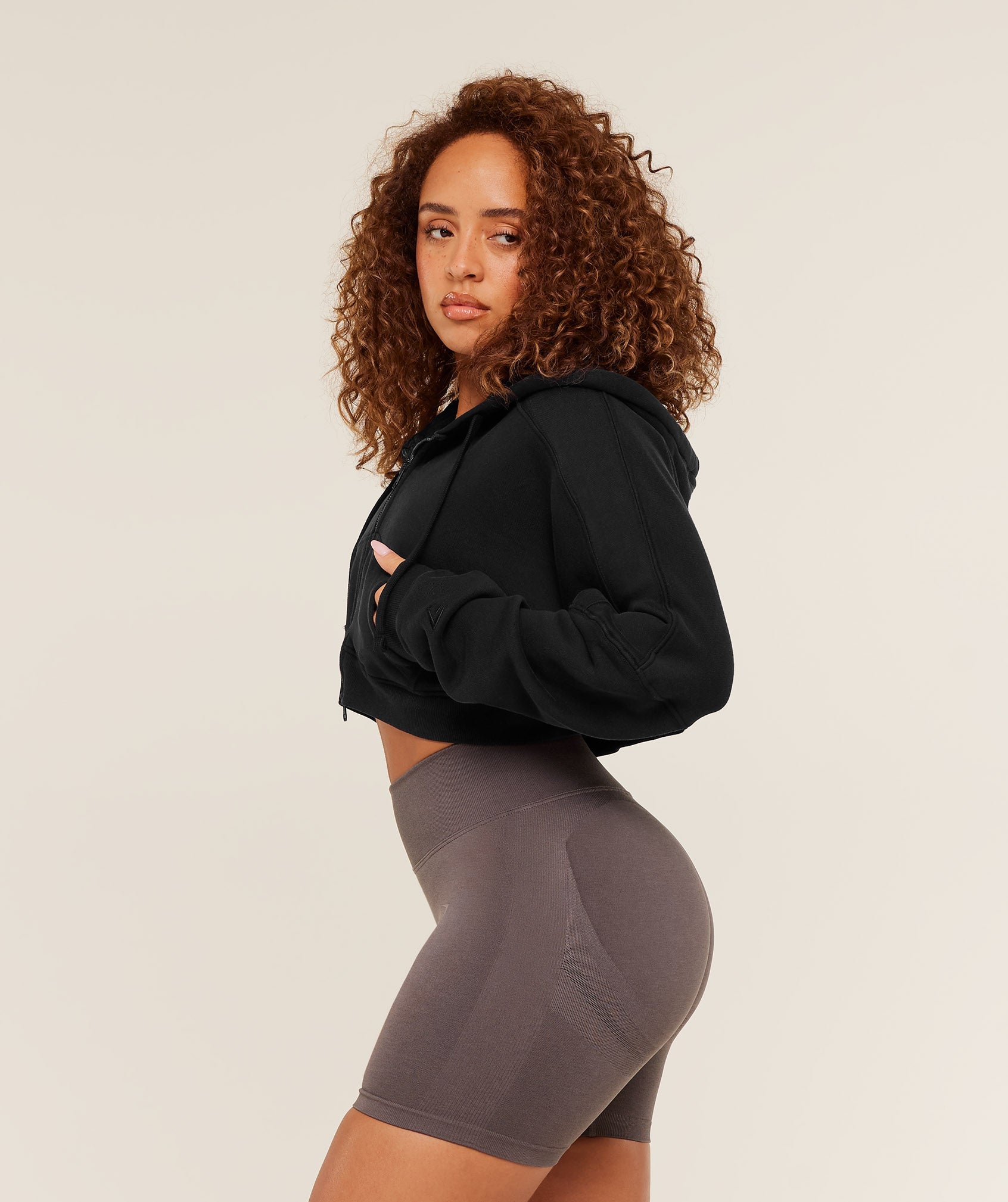 Women's Gymshark Pump Zip Through Hoodie Black