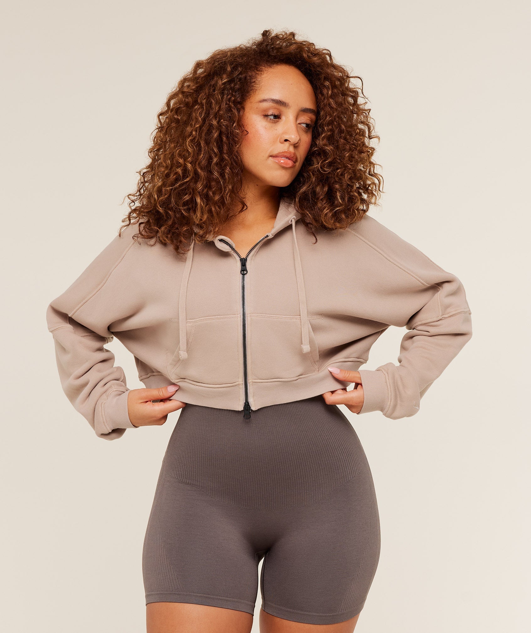 Women's Gymshark Pump Zip Through Hoodie Gs Dusk Pink