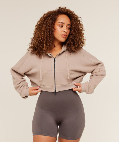 Women's Gymshark Pump Zip Through Hoodie Gs Dusk Pink