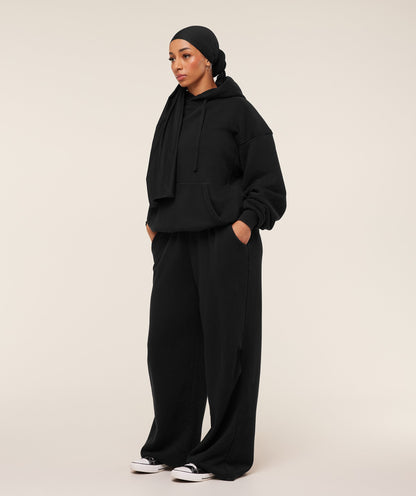 Women's Gymshark Pump Cover Structured Fleece Pants Black