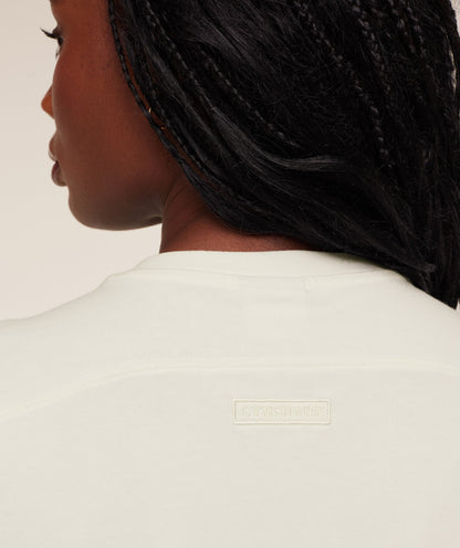 Women's Gymshark Pump Cover Structured Fleece Top Soft White
