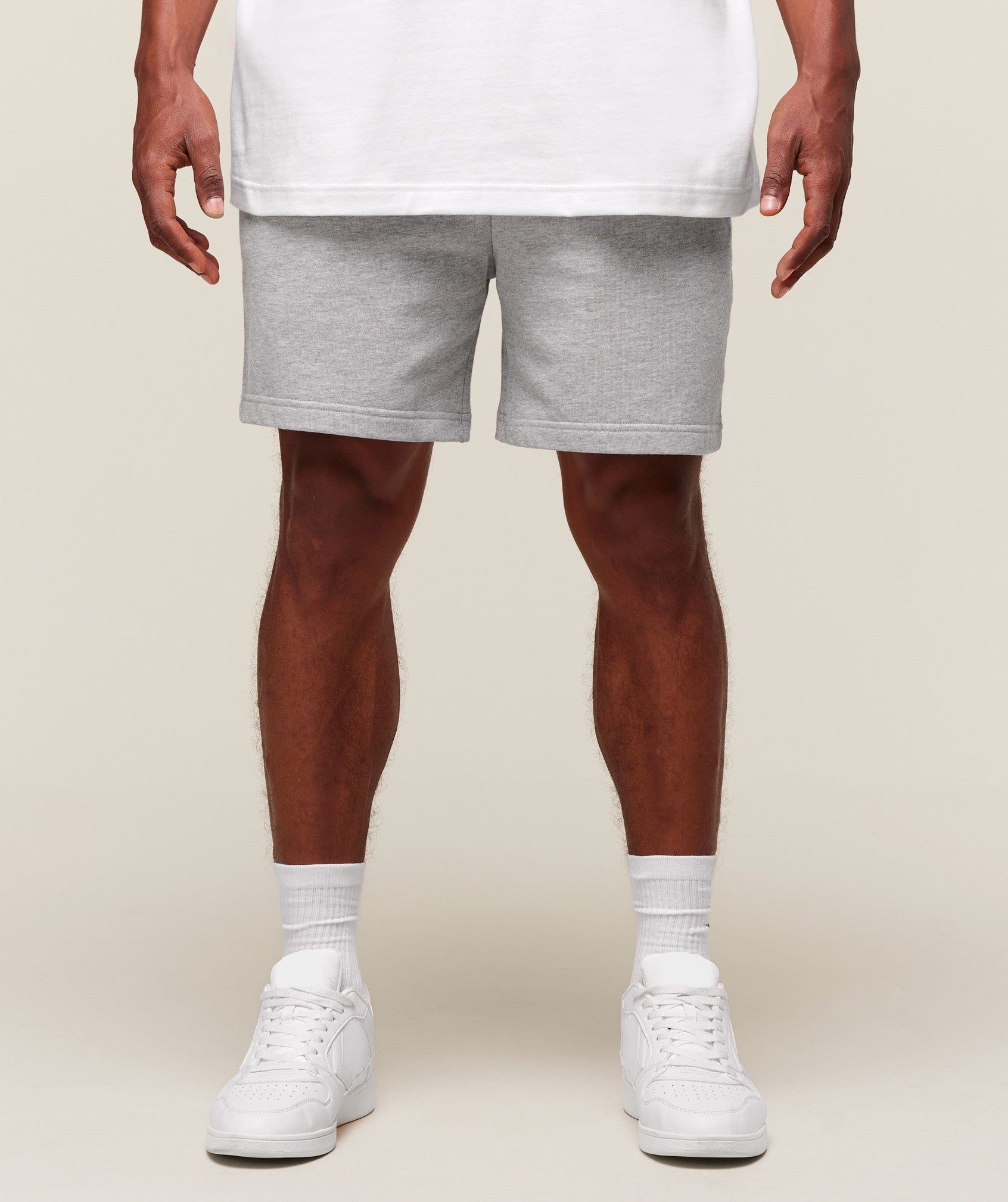 Gymshark Rest Day Essentials Shorts Light Grey Core Marl