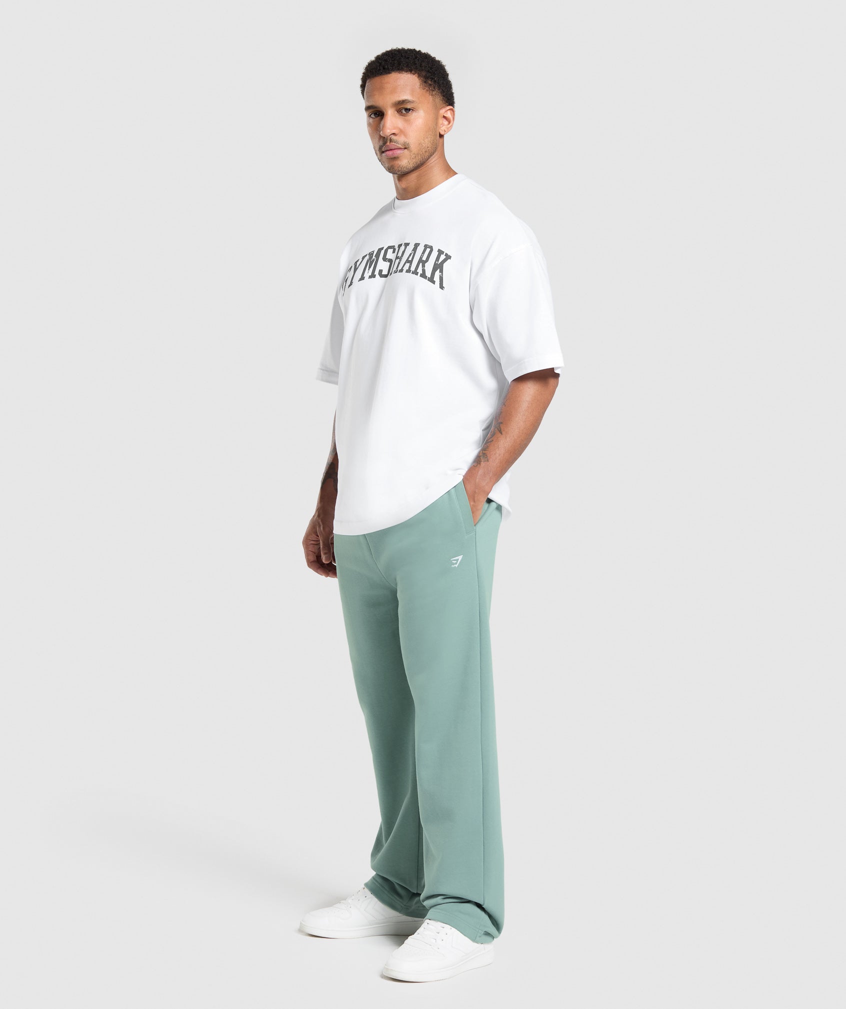 Gymshark Rest Day Essentials Straight Leg Joggers Celeste Blue