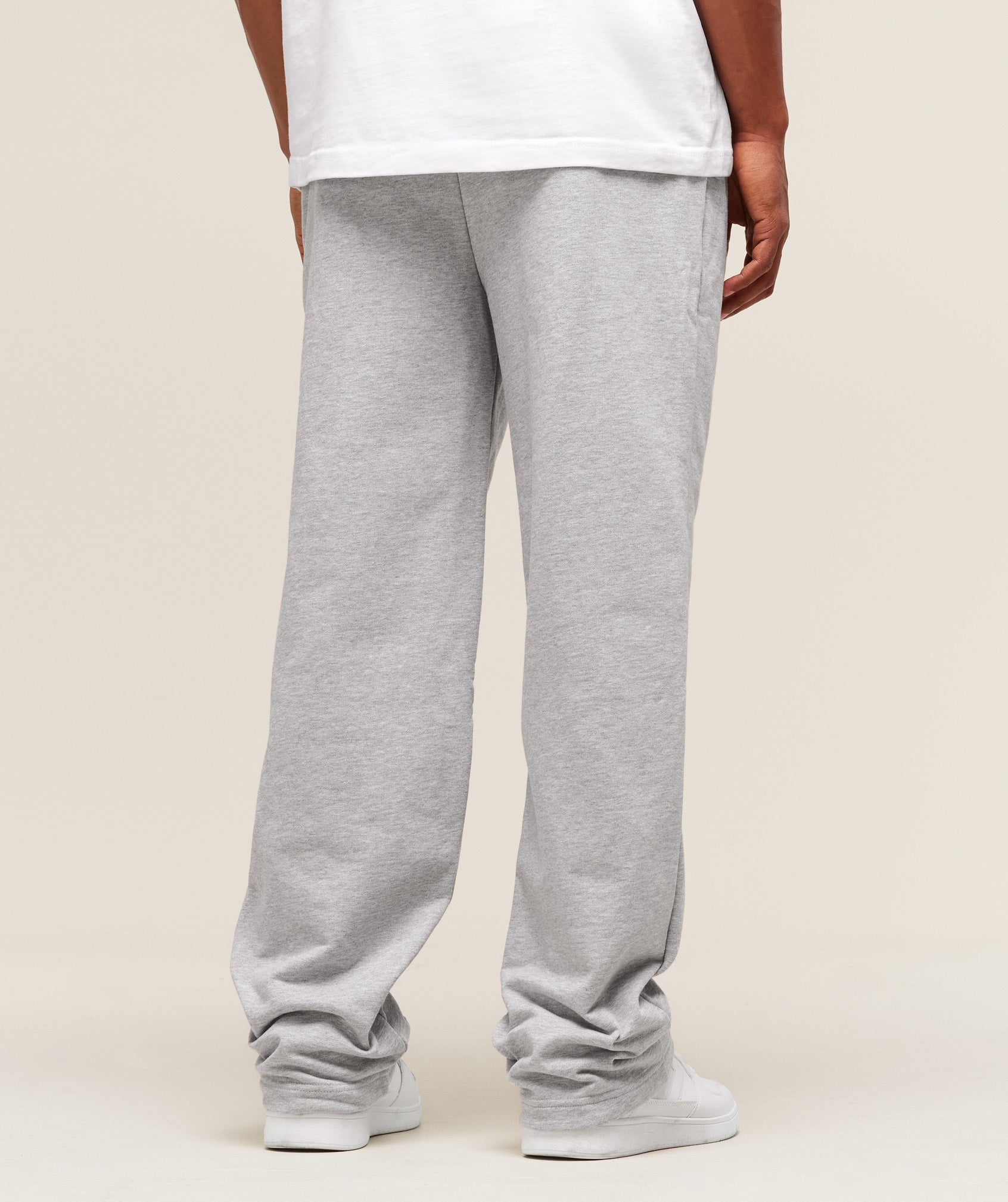 Gymshark Rest Day Essentials Straight Leg Joggers Light Grey Marl