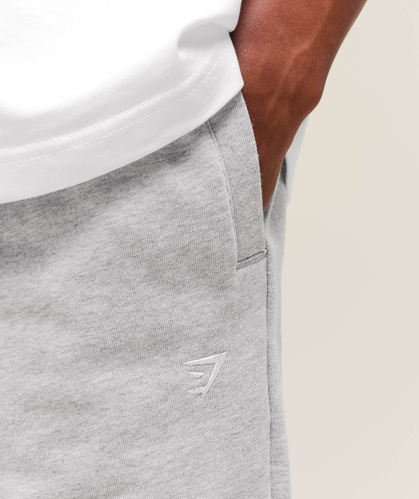 Gymshark Rest Day Essentials Straight Leg Joggers Light Grey Marl