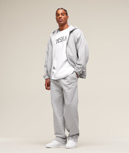 Gymshark Rest Day Essentials Straight Leg Joggers Light Grey Marl